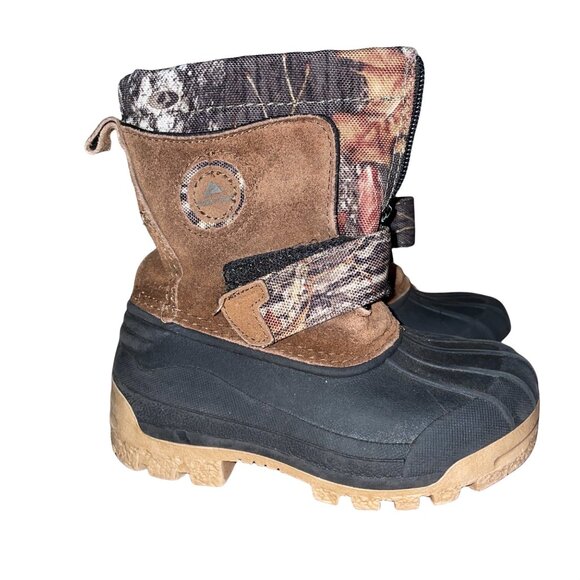 Ozark Trail Boys Size 8 Camo Boots Rubber Sole Winter Hunting - Picture 1 of 6